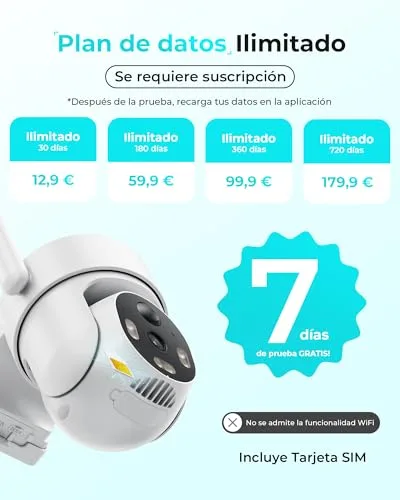 SEHMUA ▫️ Câmara de vigilância exterior 4G LTE com energia solar e cartão SIM, sem ligação à Internet 7