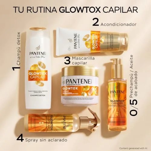 Pantene ▫️ Pro-V Glowtox Capilar: Champô Detox + Condicionador para Cabelo Brilhante 6
