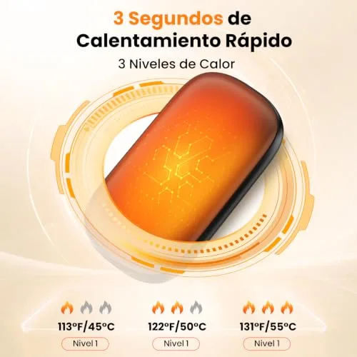 YOOKESEN ▫️ Aquecedor de mãos, 3000 mAH*2, temperatura 45-55 ℃, aquece as mãos 2