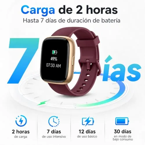 VRPEFIT ▫️ Smartwatch para homem/mulher, notificações do WhatsApp, ecrã tátil HD de 1,8", chamadas via Bluetooth, frequência cardíaca, SpO2, sono, mais de 100 modos desportivos, IP68, Android/iOS 6