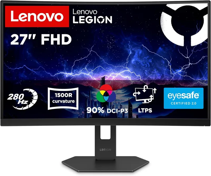 Lenovo ▫️ Legion 27-2c | Monitor curvo para jogos | 27" | 280 Hz | 0,5 ms | HDMI |