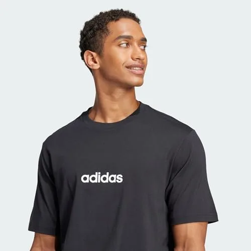 adidas ▫️ Camisola Essentials Linear Single Jersey para homem 4