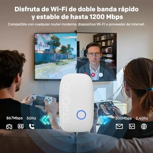 Strong ▫️ Repetidor Wi-Fi AC1200, Amplificador Wi-Fi de Dupla Banda 2