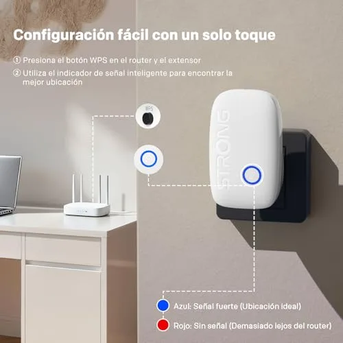 Strong ▫️ Repetidor Wi-Fi AC1200, Amplificador Wi-Fi de Dupla Banda 4