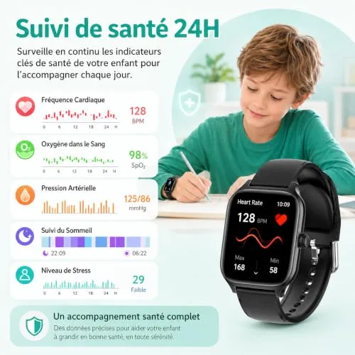 clleylise ▫️ Relógio inteligente para meninos e meninas, relógio desportivo com chamadas e função SOS 6