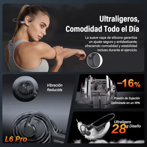 ZOVIMAX ▫️ Auscultadores de condução óssea Auscultadores sem fios com orelhas abertas 4