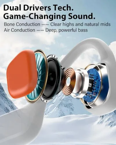 ZOVIMAX ▫️ Auscultadores de condução óssea para natação, IPX8, MP3 de 8 GB, Bluetooth 6.0 6