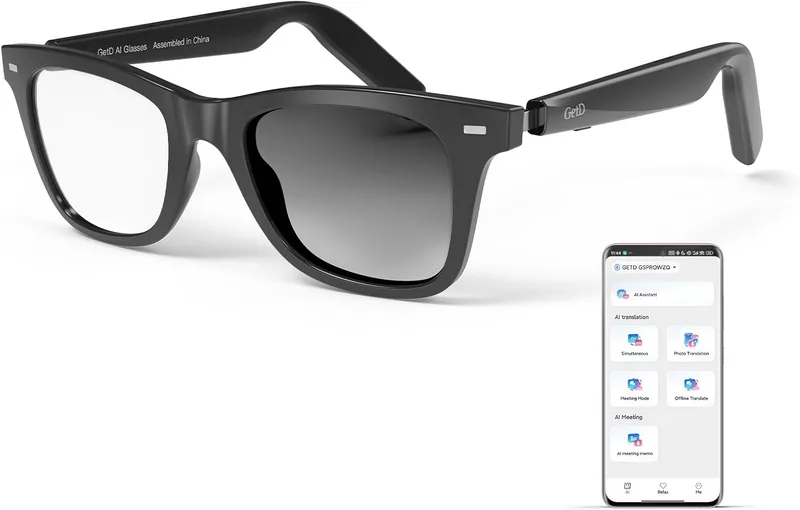 GetD ▫️ IA Glasses: óculos inteligentes com ChatGPT, tradução em tempo real