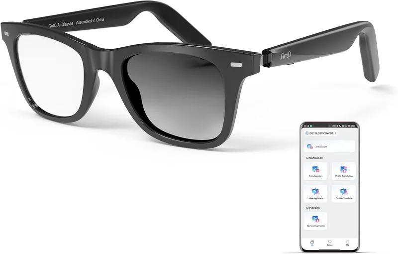 GetD ▫️ IA Glasses: óculos inteligentes com ChatGPT, tradução em tempo real