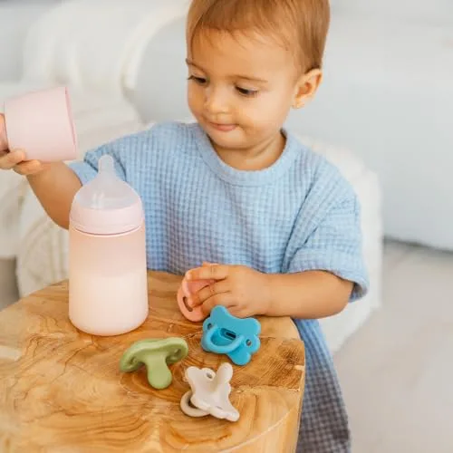 SUAVINEX ▫️ Chupeta Totalmente em Silicone, Bebé 0/6 Meses e Recém-nascido, Bege Suave 5