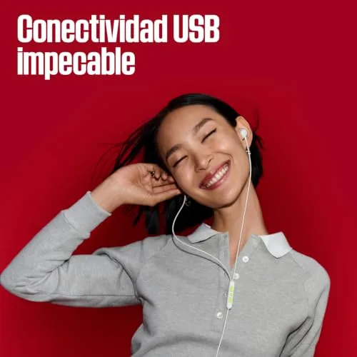 Bose ▫️ Auscultadores de botão com fio e cancelamento de ruído : Auscultadores intra-auriculares com arnês, ligação USB-C, estojo de transporte incluído, comando e microfone integrado, Branco Fumado 2