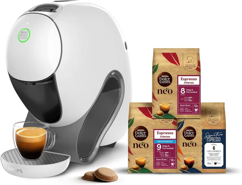 KRUPS ▫️ Máquina de café de cápsulas NEO CAFFÈ da NESCAFÉ® Dolce Gusto® + 3 embalagens