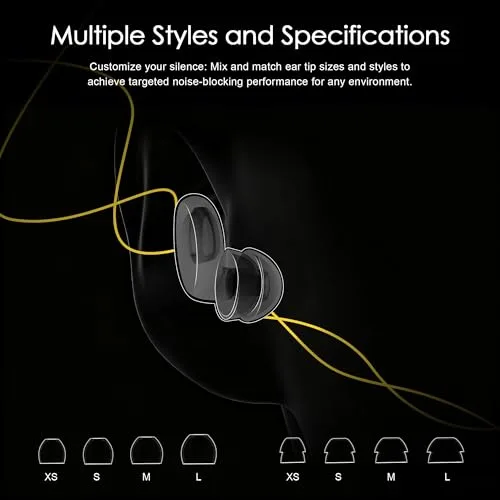 BAOZKKI ▫️ Tampões para os ouvidos contra o ruído durante o sono 2.0, 46 dB MuteCore, silicone, preto 6