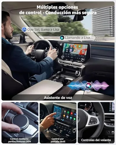 Ancvet ▫️ Adaptador CarPlay sem fios para automóvel, mini-conversor 2 em 1 para CarPlay e Android Auto sem fios, de cabo para sem fios, Plug & Play USB/USB-C, Wi-Fi de banda dupla, ligação automática rápida 5