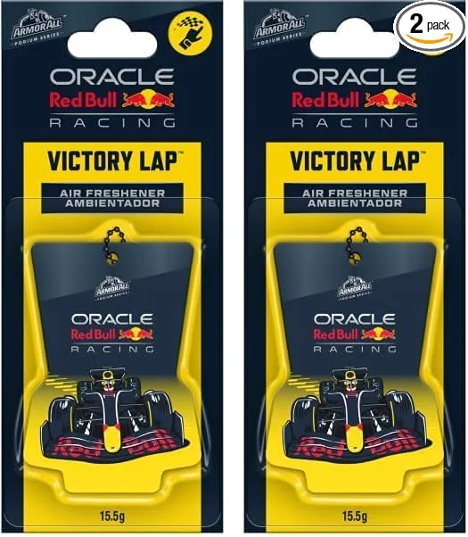 Armor All ▫️ Aromatizador de carro suspenso Podium Series™ – Logótipo, Fragrância Victory Lap™, Eliminador de odores para carro, Até 40 dias de frescura, Desenvolvido em colaboração com a Oracle Red Bull Racing