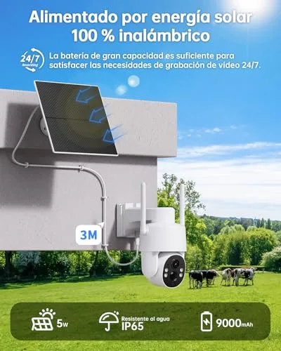 Tical ▫️ 24/7 Gravação AOV Câmara de vigilância 4G para exterior, alimentada a energia solar, com cartão SIM, 2,5K 6