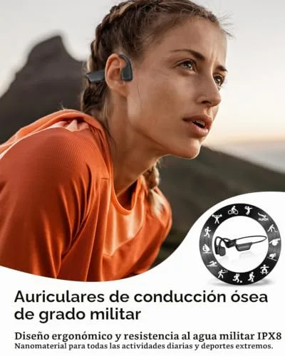 ZOVIMAX ▫️ Auscultadores de condução óssea para natação, IPX8, MP3 de 8 GB, Bluetooth 6.0 2