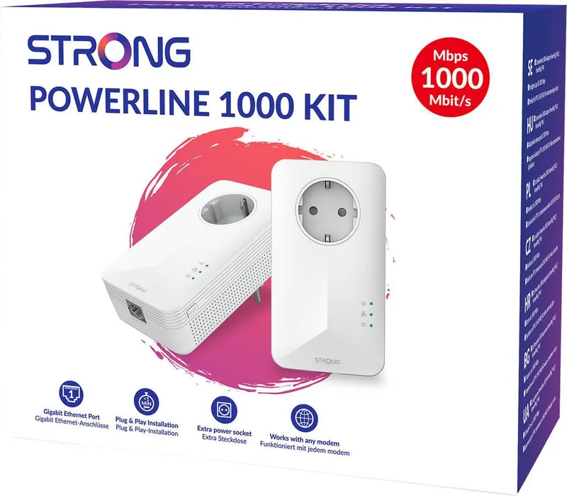 Adaptador PowerLink STRONG - POWERL1000 Duo EU V2 (Branco)